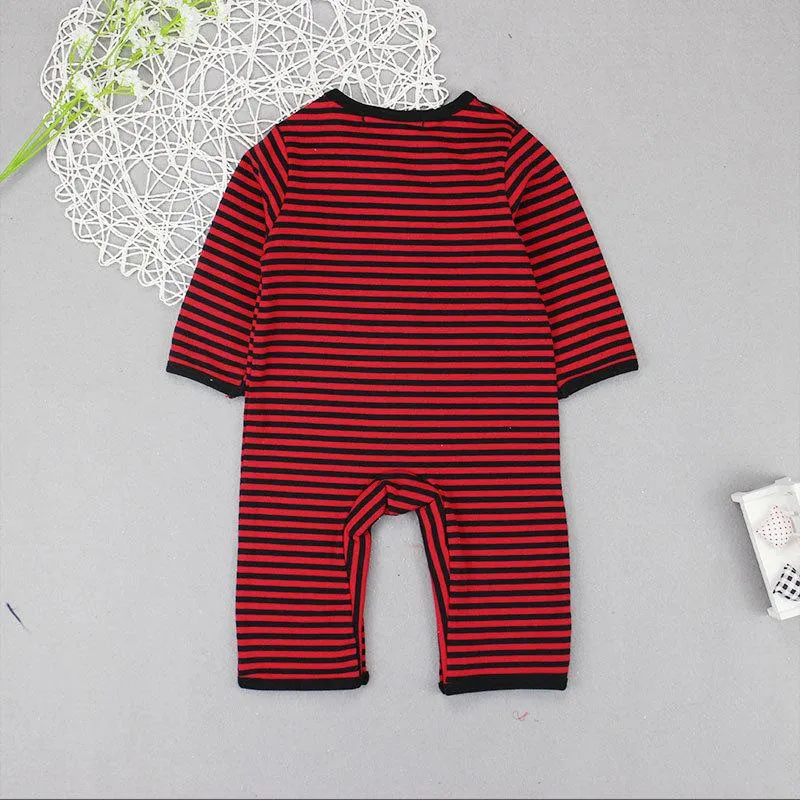 3 Pieces Set Baby Girls Boys Halloween Expression Rompers Striped Jumpsuits And Hats Wholesale 23091901