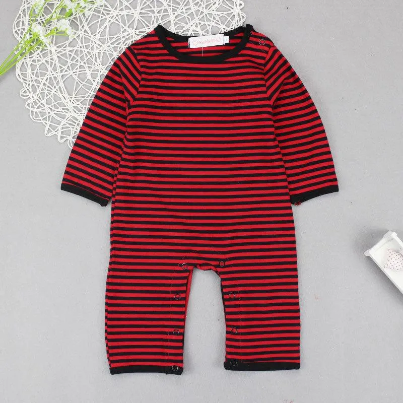 3 Pieces Set Baby Girls Boys Halloween Expression Rompers Striped Jumpsuits And Hats Wholesale 23091901