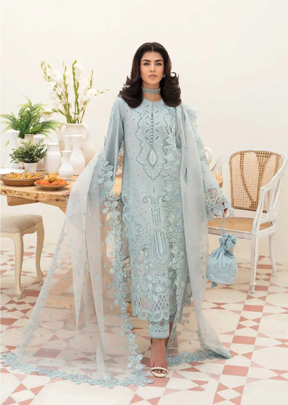 ACL-01-R - Silver Luster - Readymade - Chickenkari Lawn Collection by Afrozeh 2023