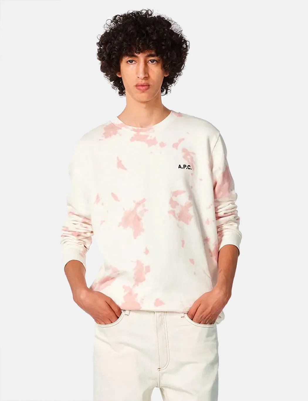 A.P.C. Rick Tie Dye Sweatshirt - Pink