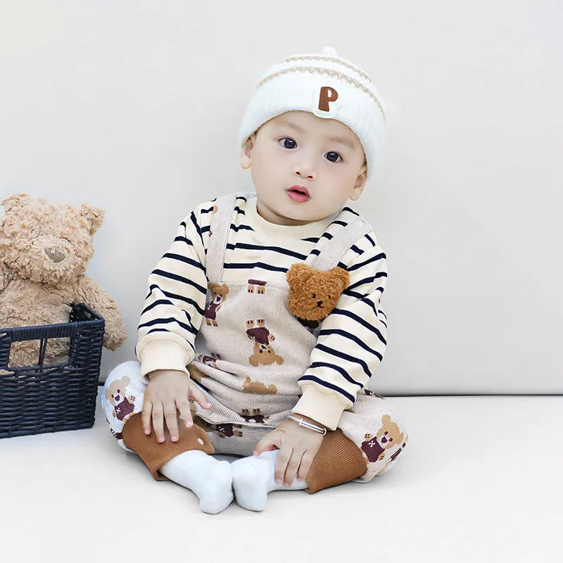 Baby Girls Boys Striped Animals Print Jumpsuits Wholesale 231019180