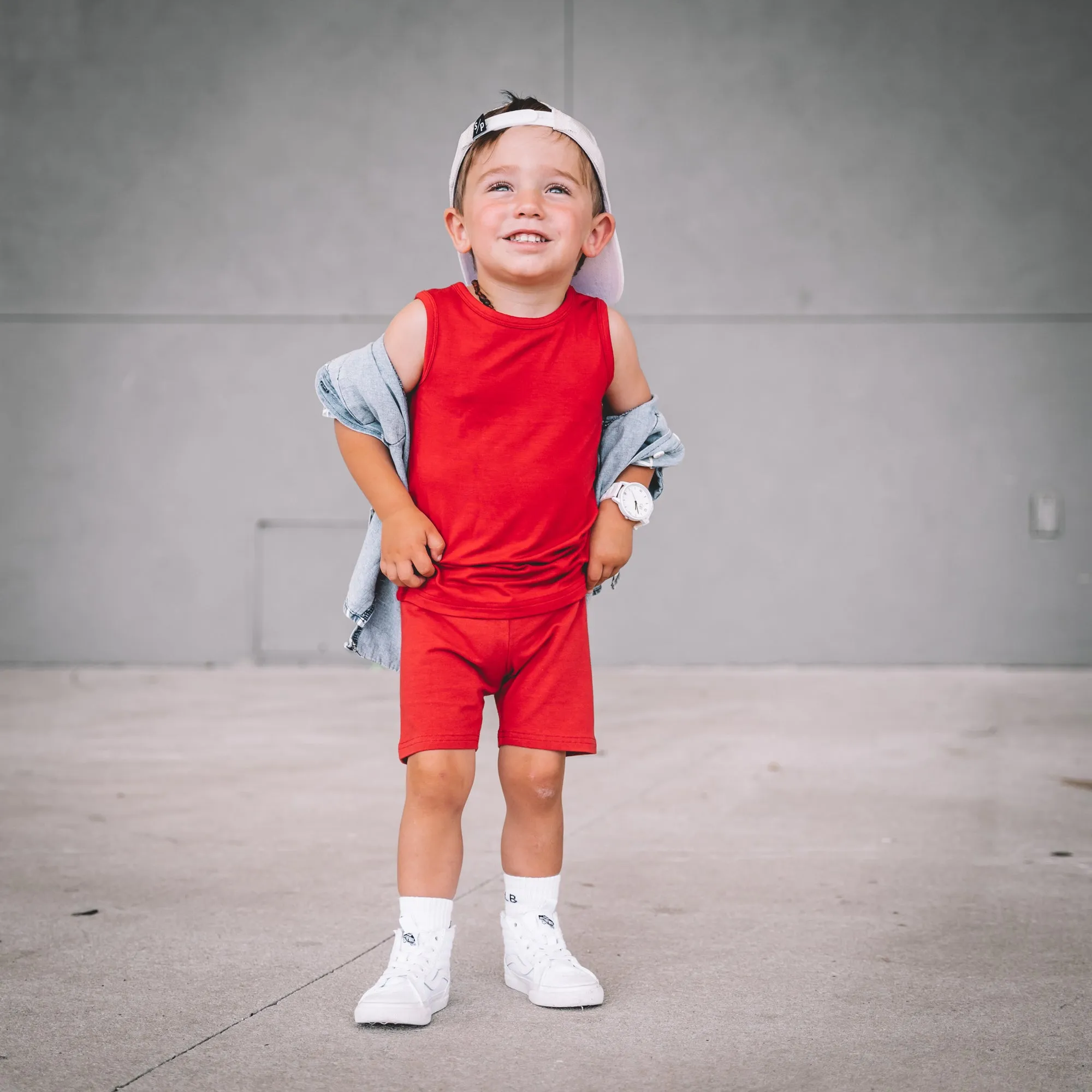 BAMBOO BASIC TANK- Red