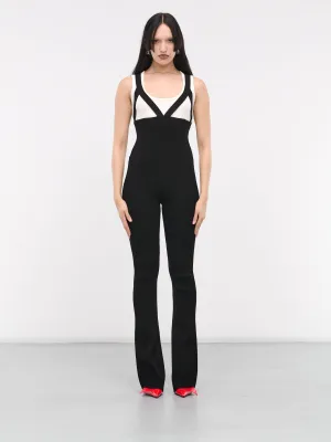 Bi-Color Jumpsuit (24-25-F-CB013-M068-WHITE-BLACK)