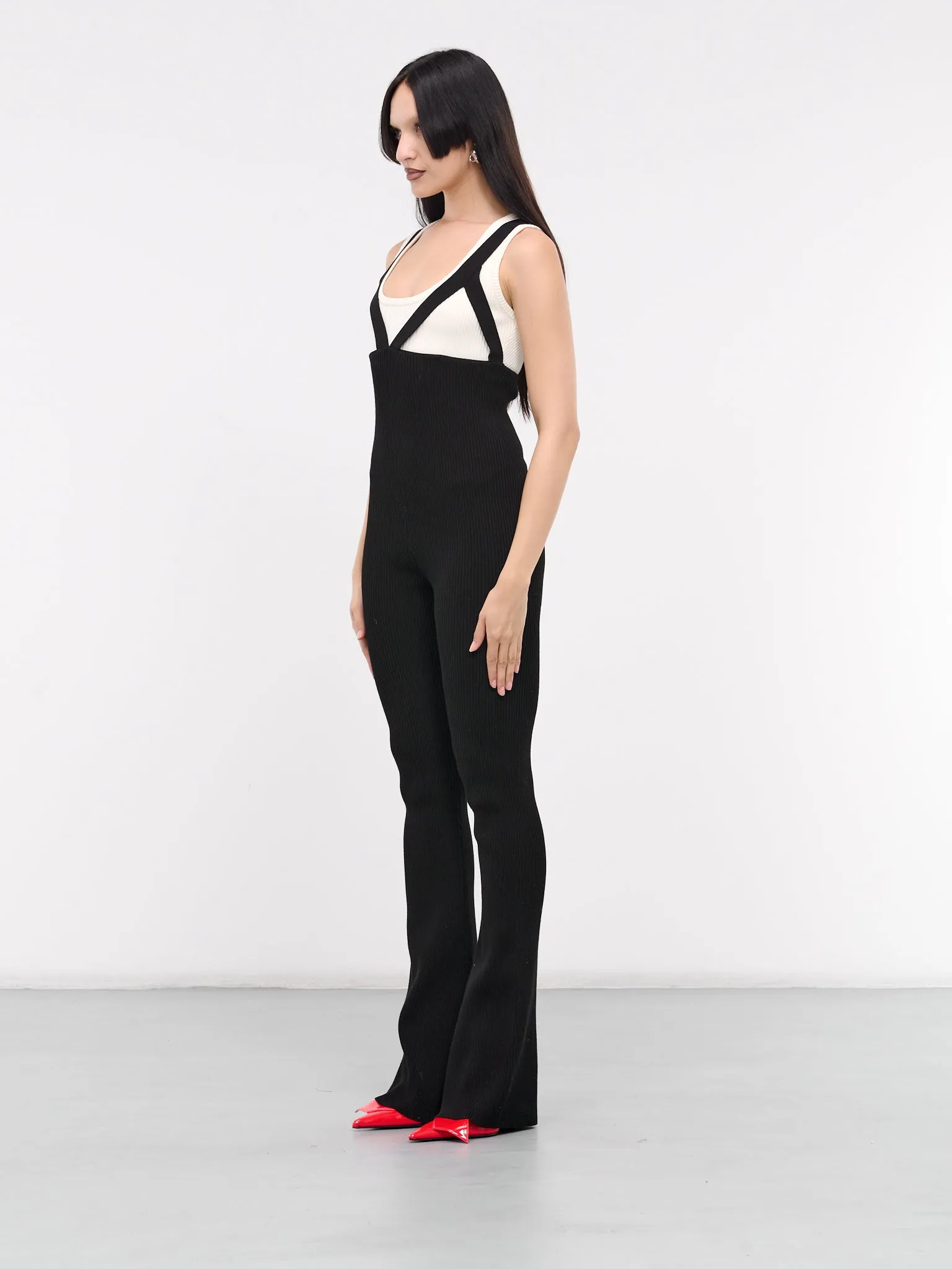 Bi-Color Jumpsuit (24-25-F-CB013-M068-WHITE-BLACK)