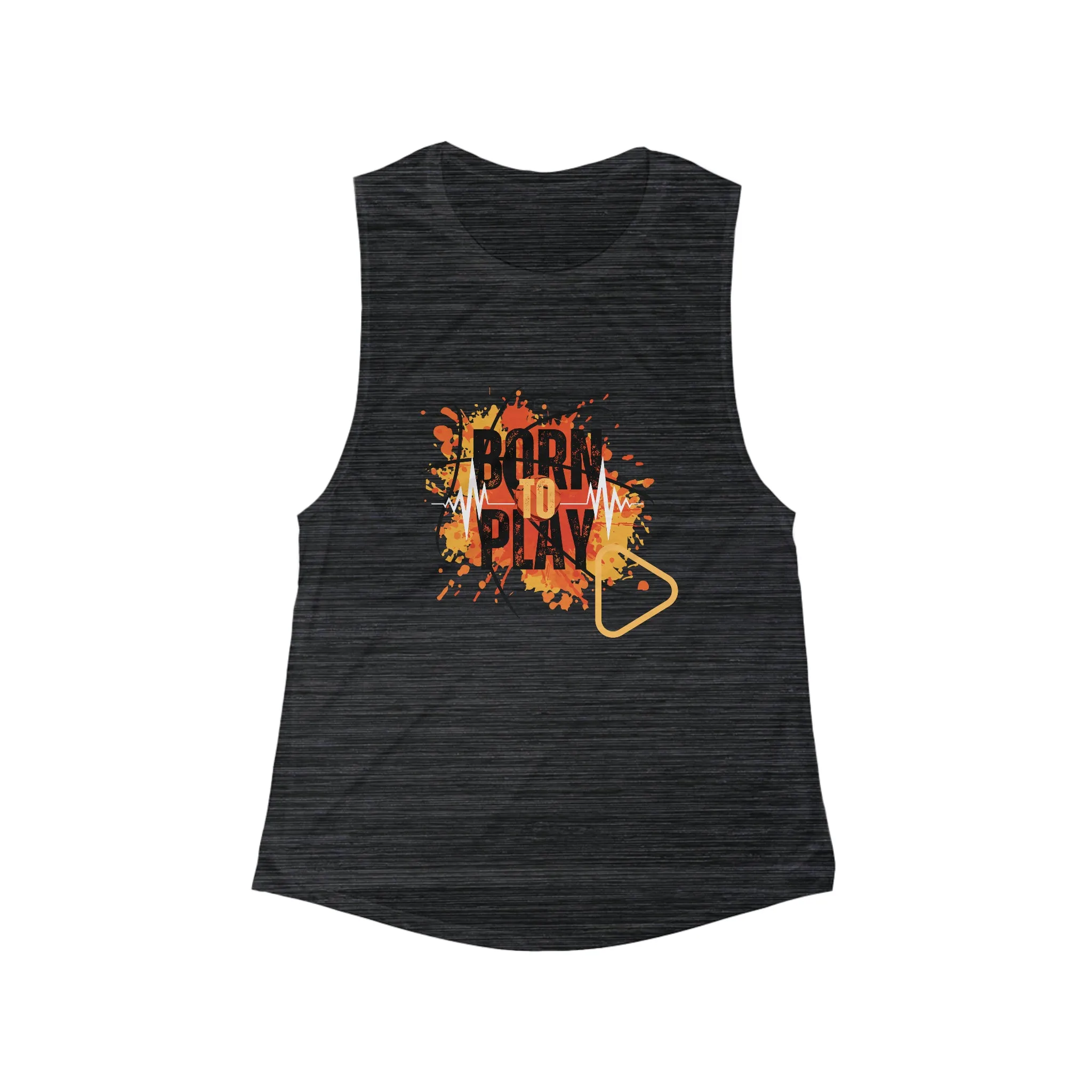 Born to play - Women's Flowy Scoop Muscle Tank