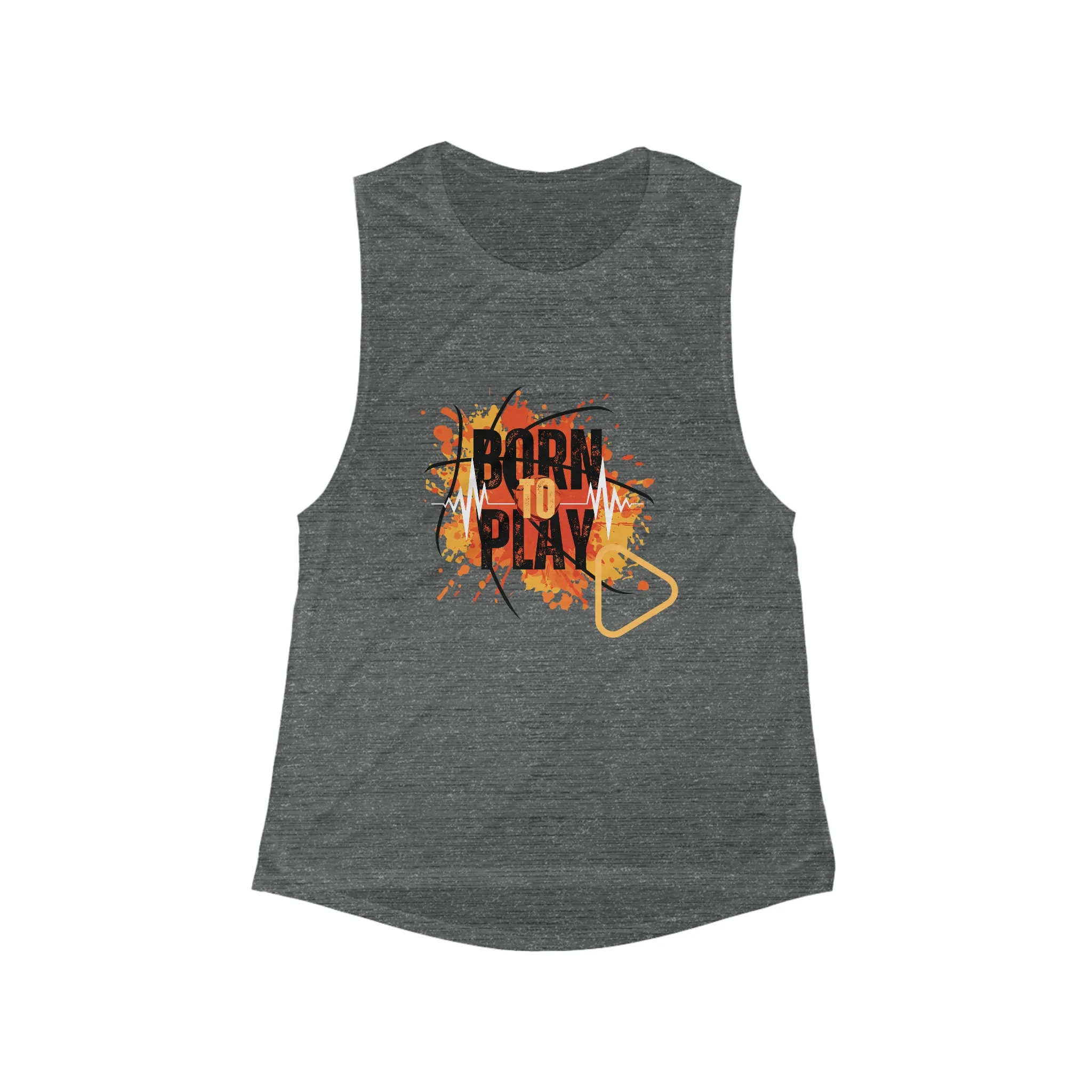 Born to play - Women's Flowy Scoop Muscle Tank