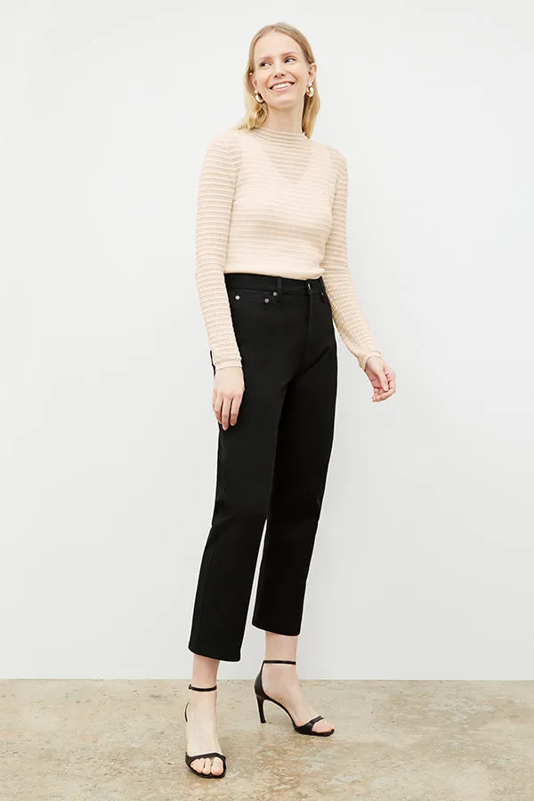 Brodie Top - Airy Stripe Knit :: Meringue