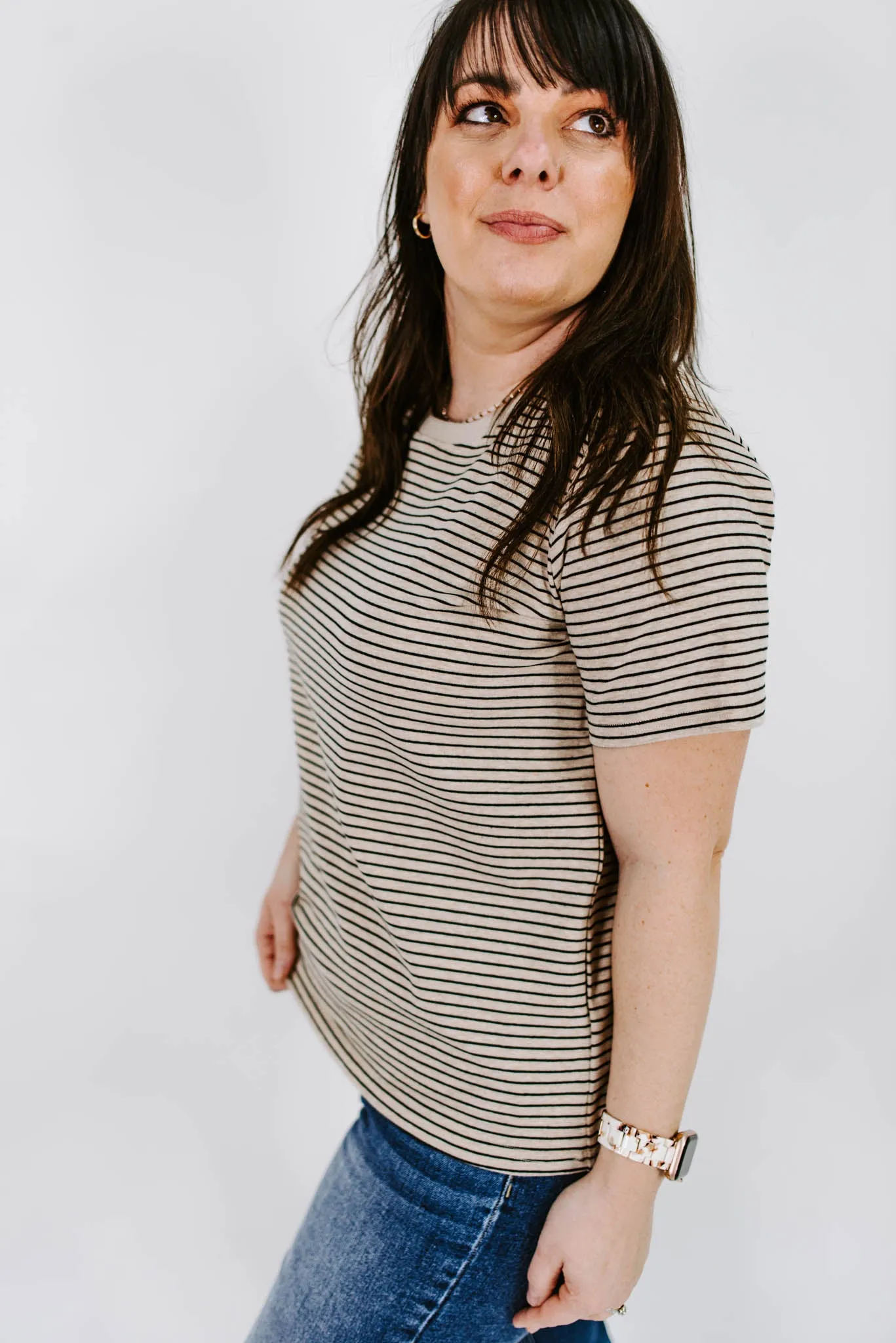 Chill Moment Stripe Short Sleeve Top