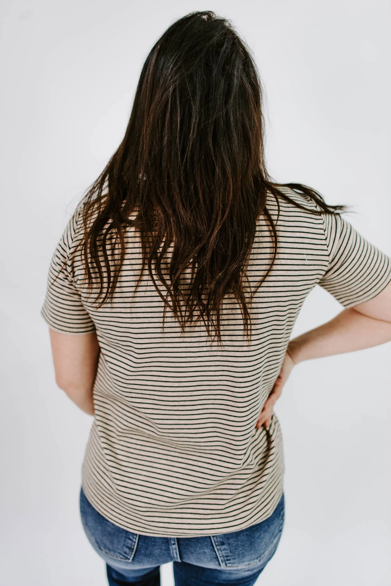 Chill Moment Stripe Short Sleeve Top