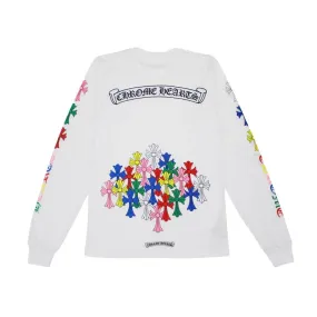 CHROME HEARTS MULTICOLOR SCRIPT CROSS LONG SLEEVE WHITE