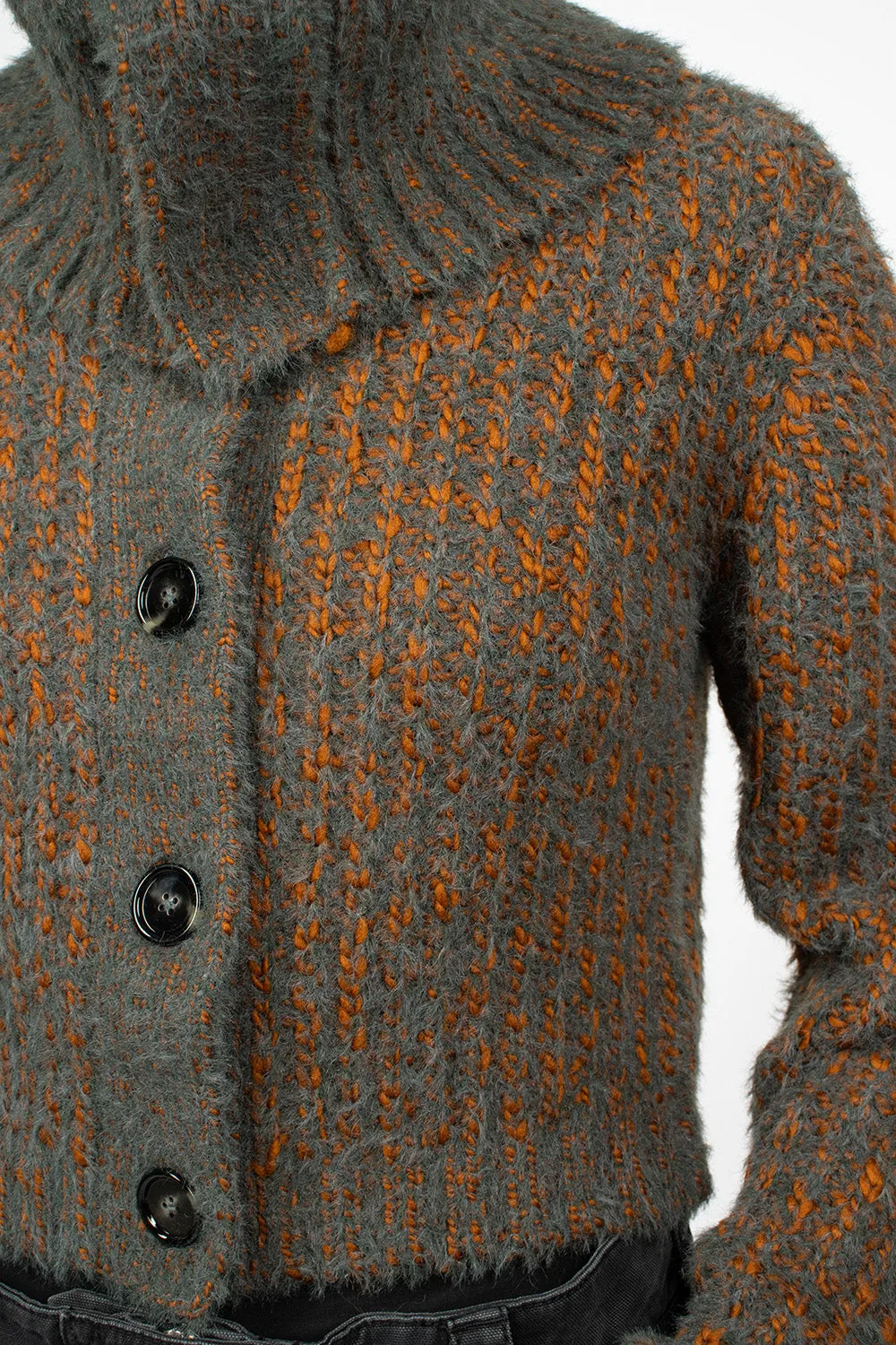 Chunky Cardigan Rust/Multi