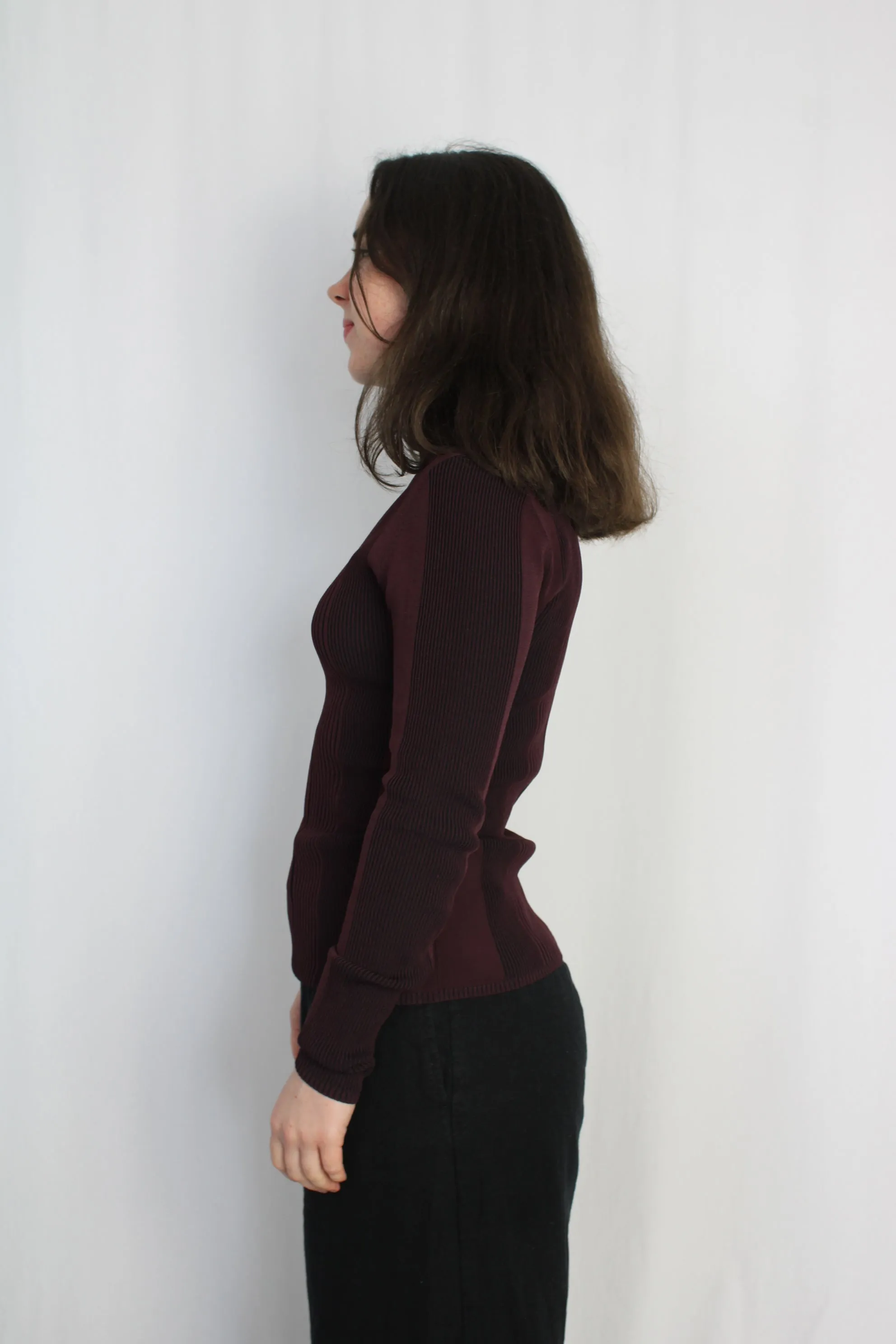 Cue - Ribbed Mock Neck Top