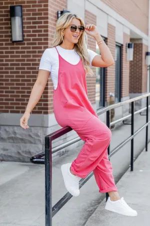 Day In The Life Coral Jumpsuit FINAL SALE