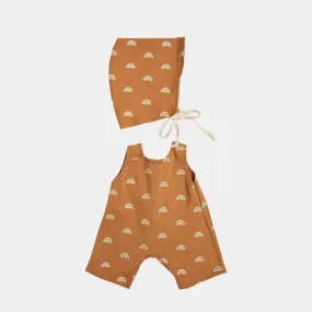 Dinkum Doll Cotton Rolo Romper Set - Fawn