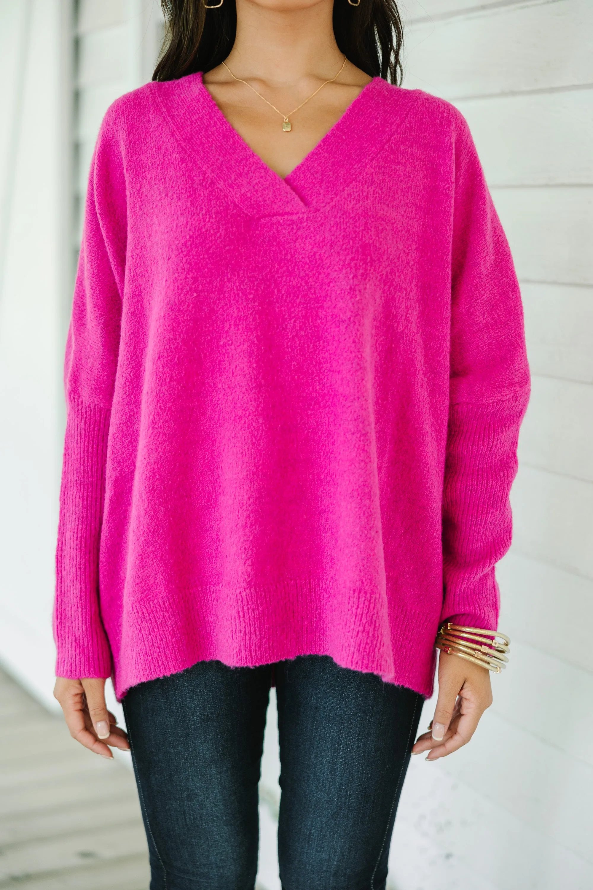 Exactly What You Want Orchid Pink Sweater