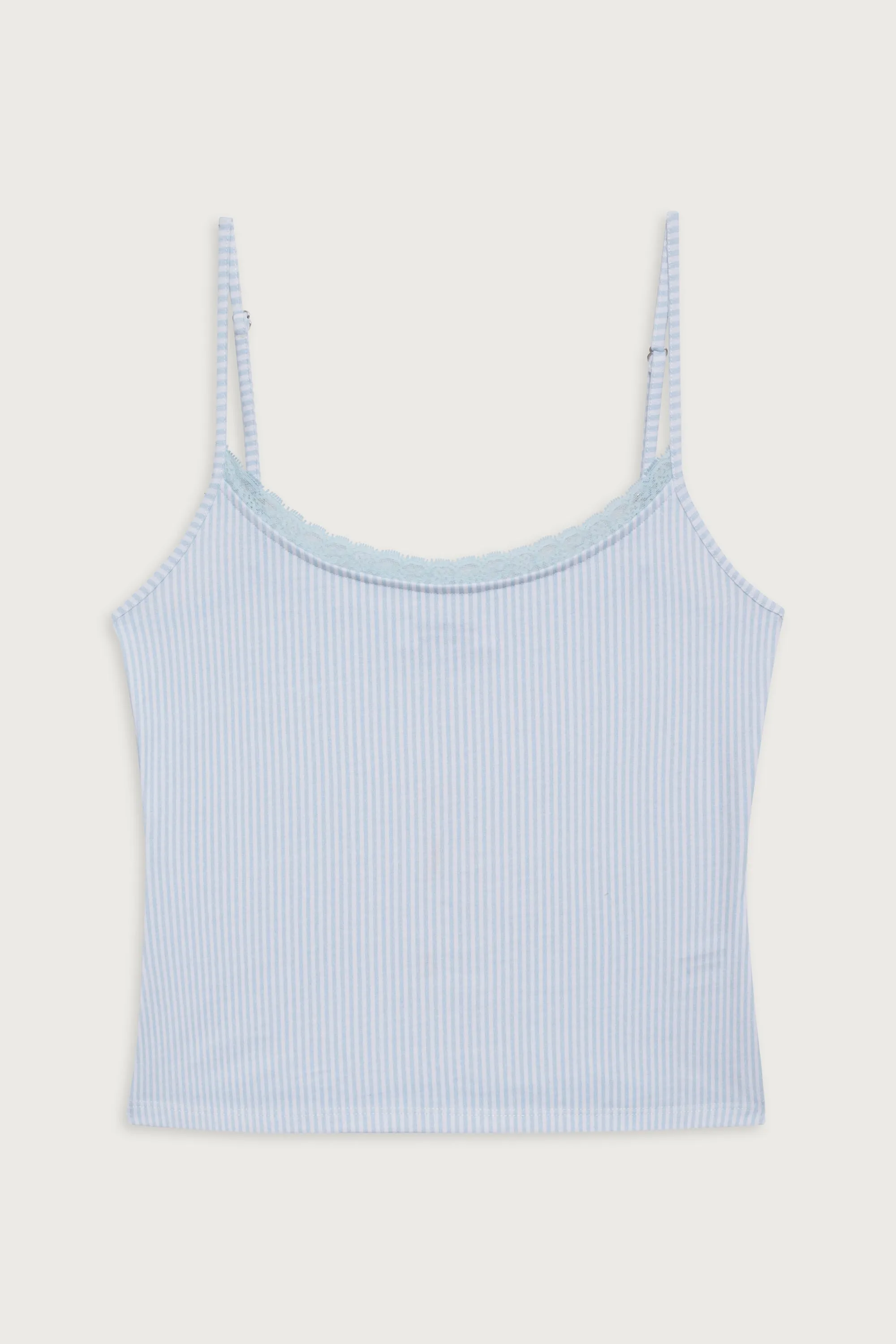 Farmhouse Striped Cotton Camisole - Sleepy Stripe