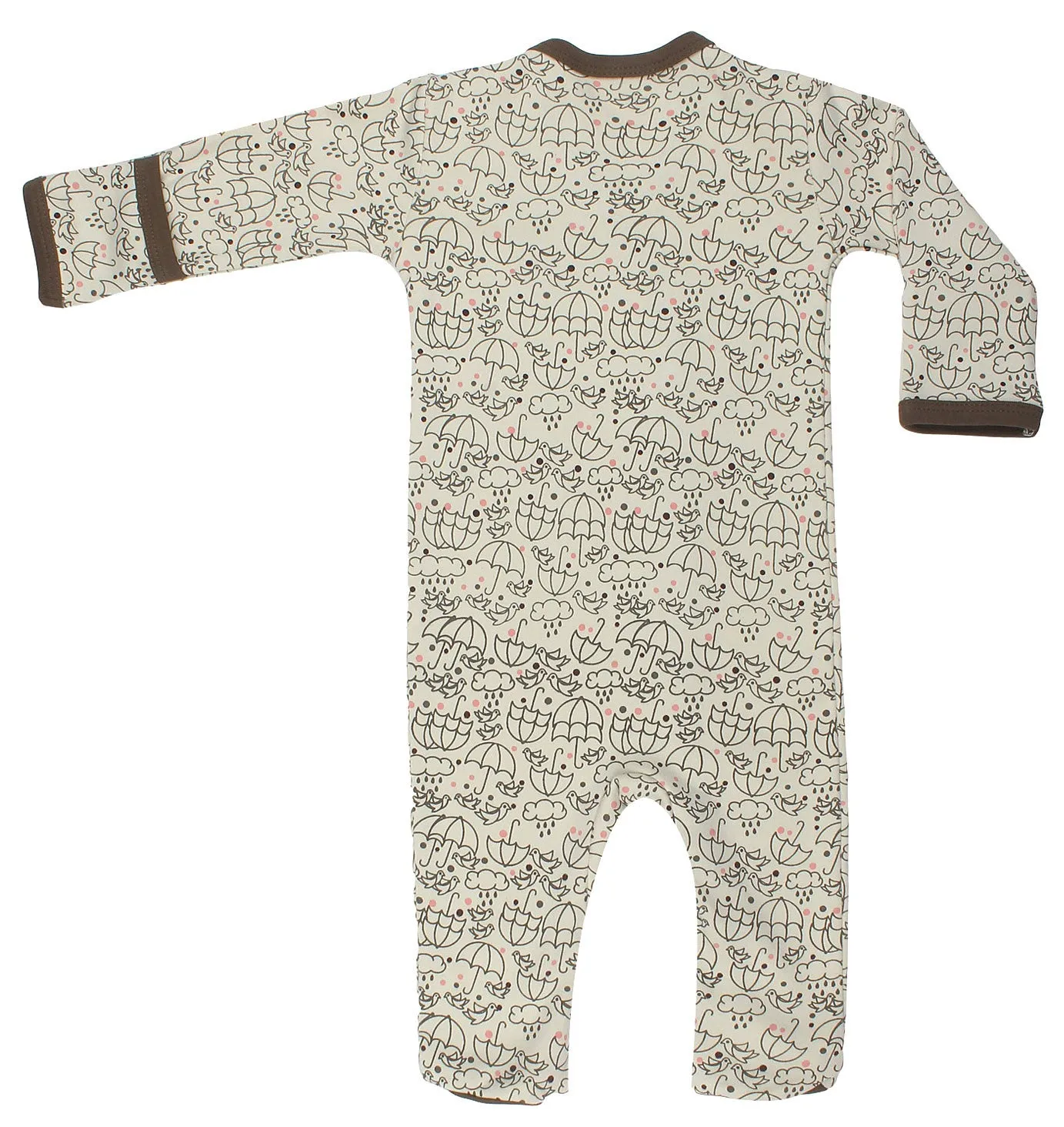 Footie Sleeper Organic Cotton Baby Clothes GOTS Certified (Stone)