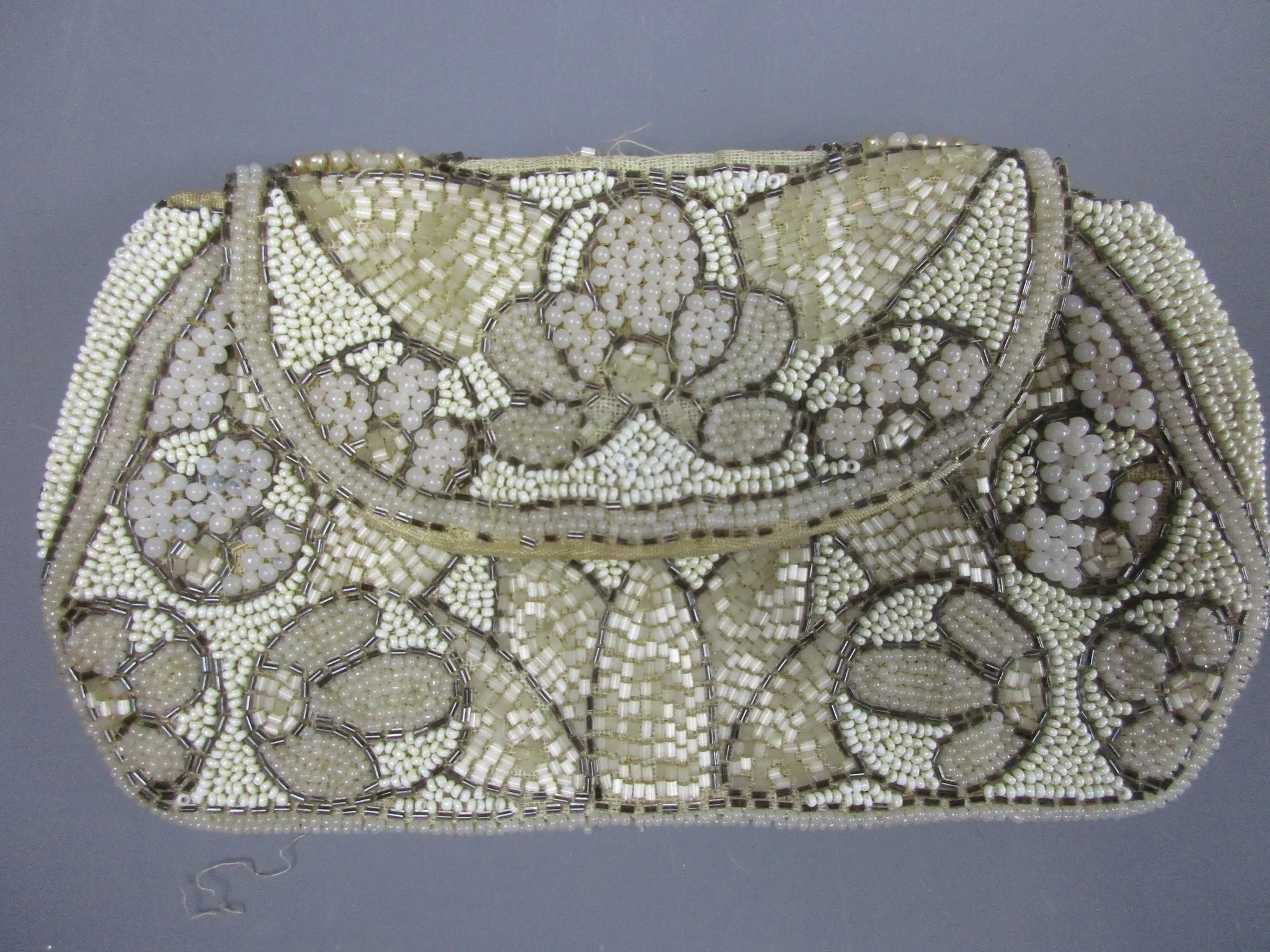 Glass Bead Evening Clutch Bag Vintage c1920