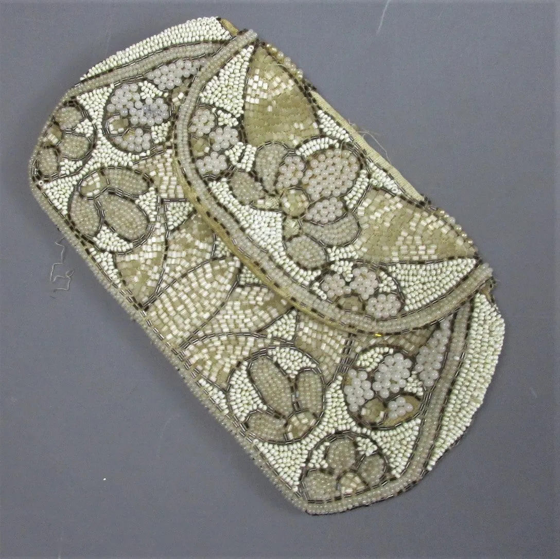 Glass Bead Evening Clutch Bag Vintage c1920