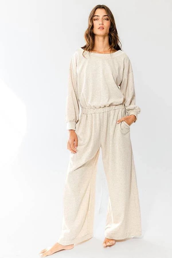 Greer Cut Out Back Knit Jumpsuit