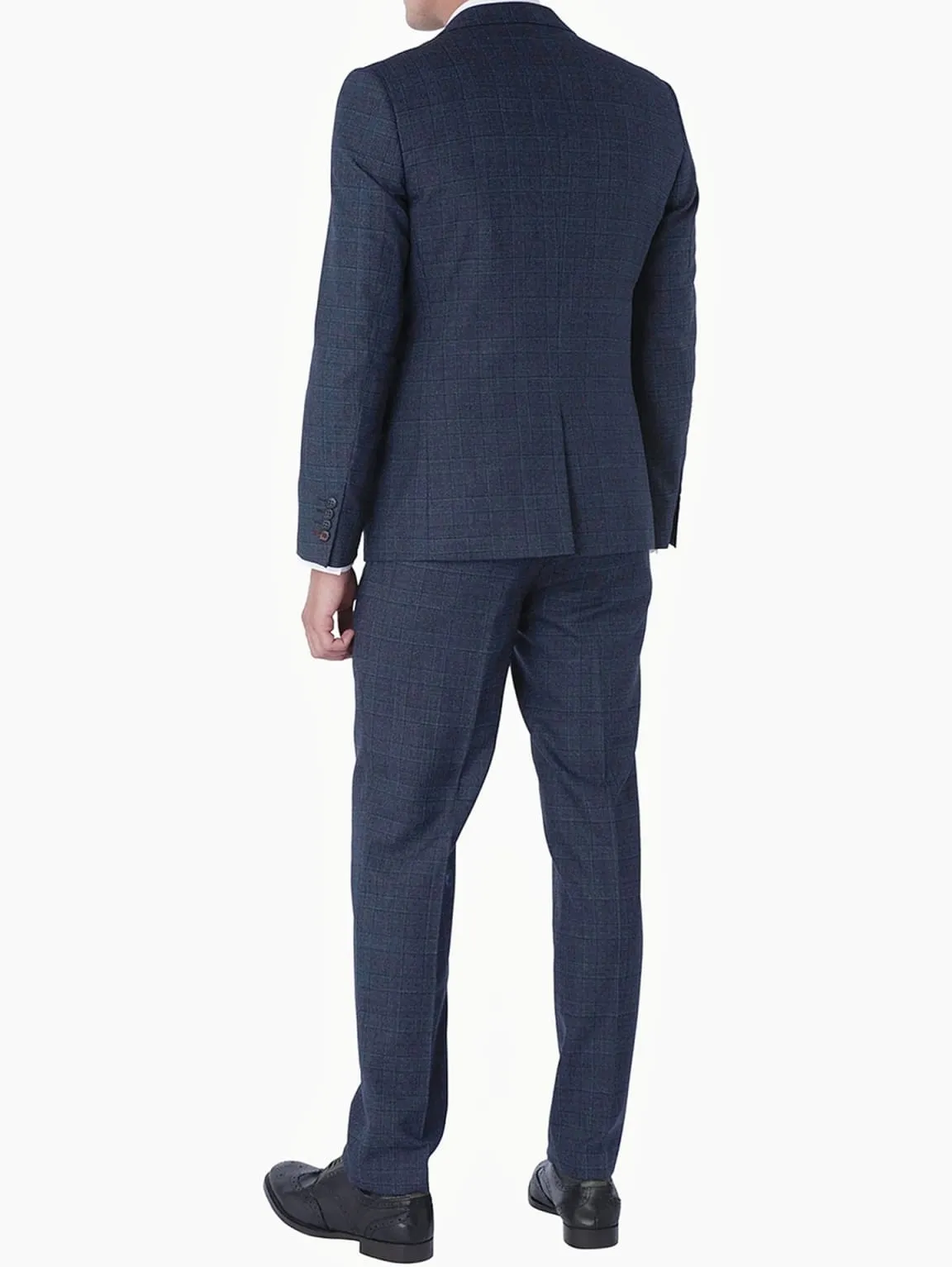 Harry Brown Finley Check Navy Blazer