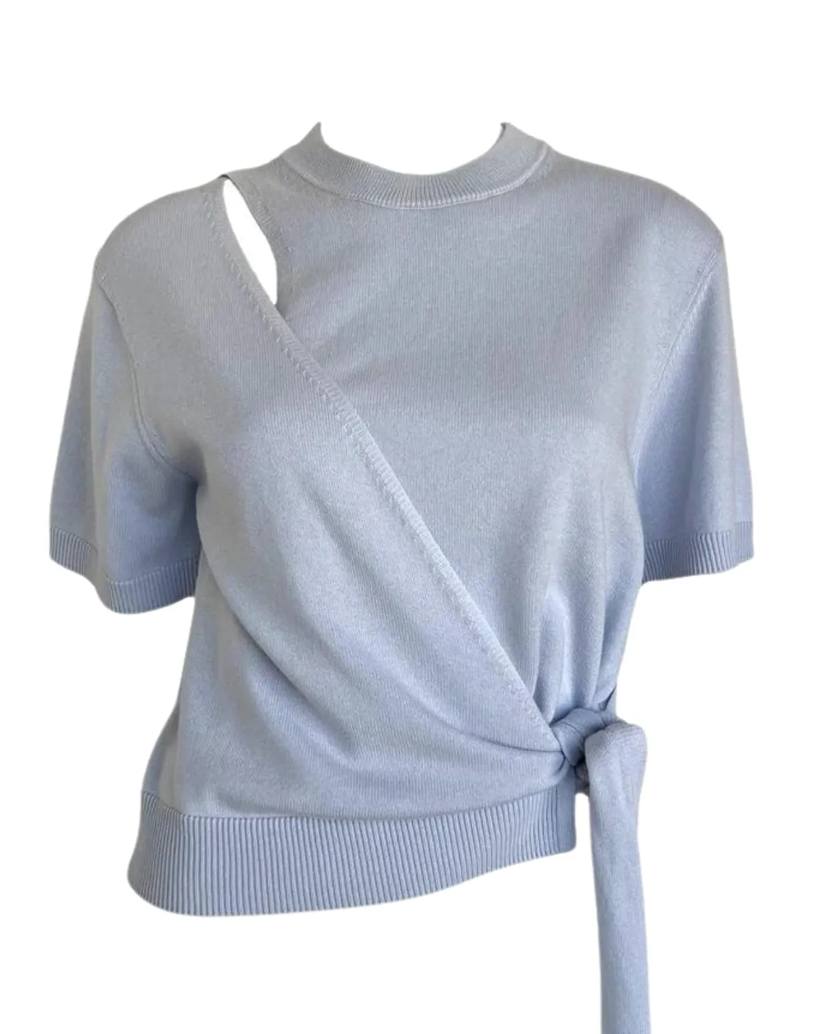 Hudson Wrap Knit Tee (Blue Haze)