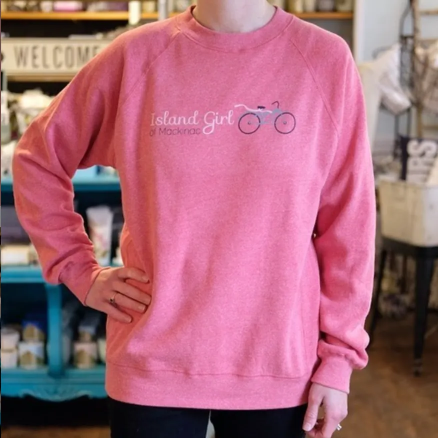 Island Girl Crew Neck Sweatshirt I Pomegranate