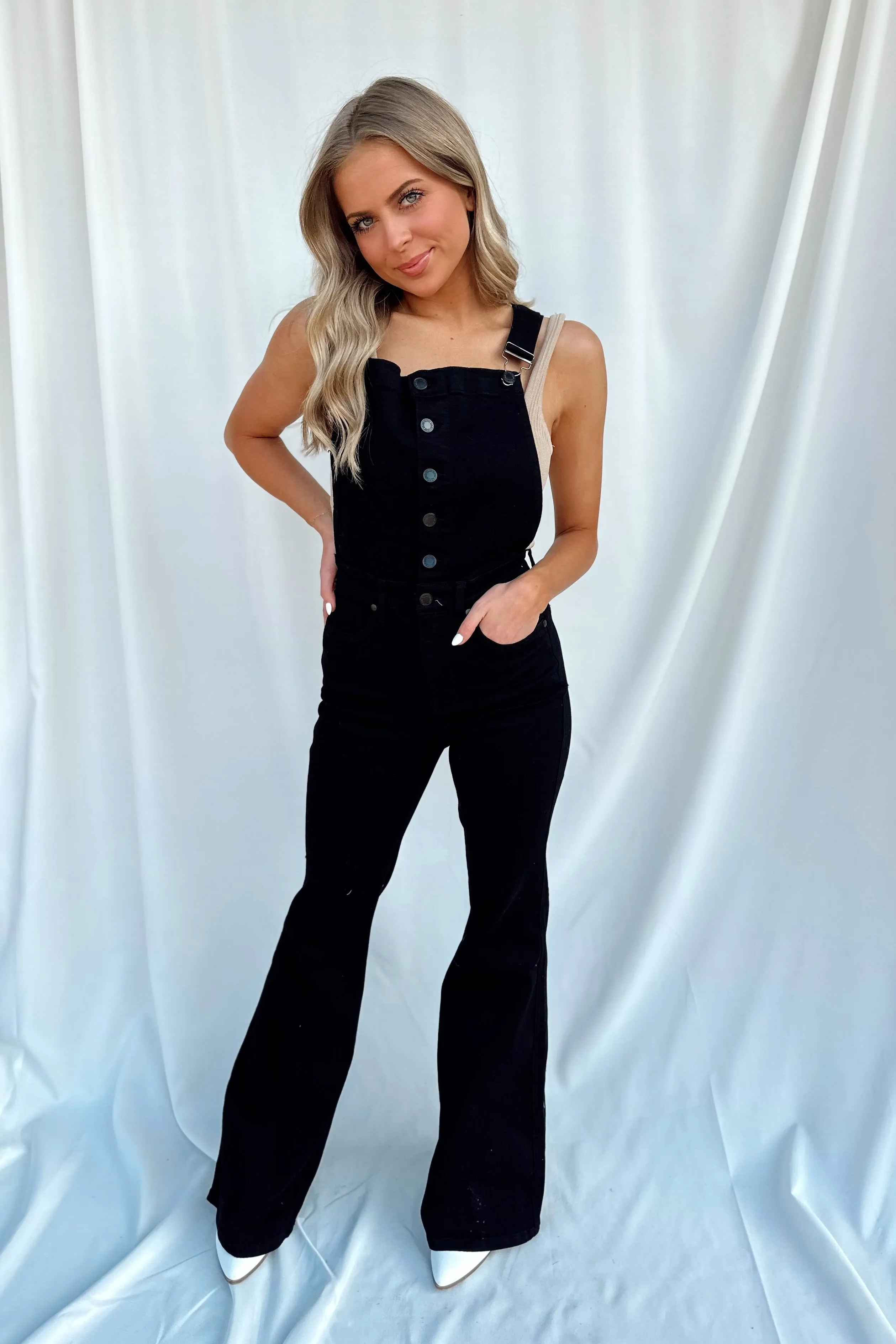 Judy Blue Retro Flare Overall Black