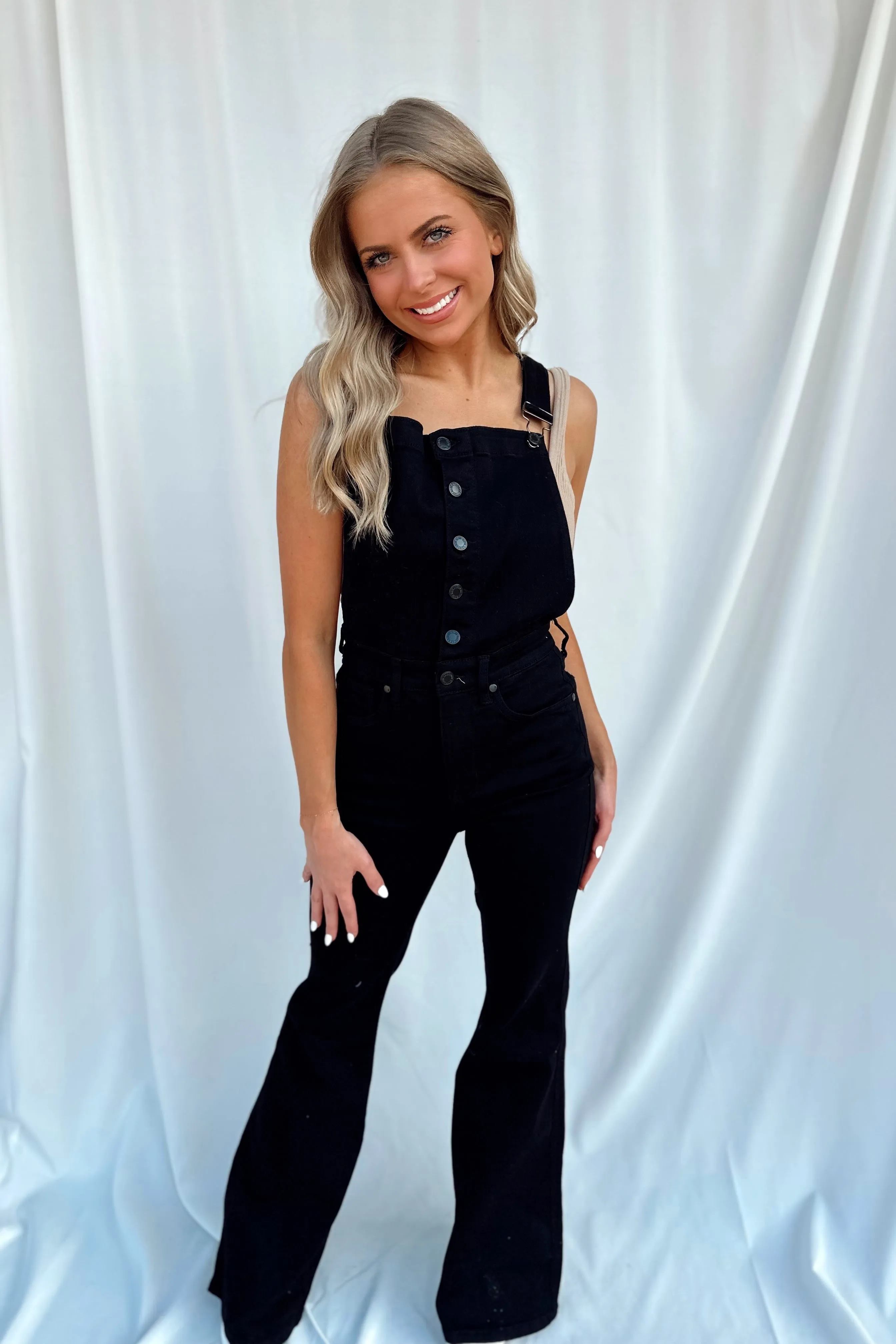 Judy Blue Retro Flare Overall Black