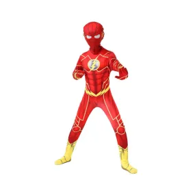 Kids Barry Allen Cosplay Costume Jumpsuit Outfits Halloween Carnival Suit