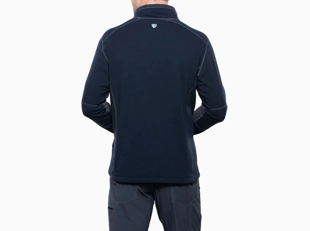 'Kuhl' Men's Revel 1/4 Zip Fleece - Mutiny Blue / Steel