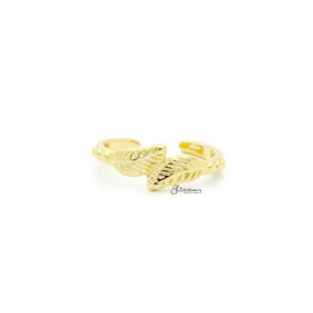 Leaves Pattern Toe Ring - Gold