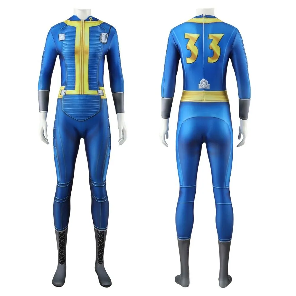 【New Arrival】Xcoser Fallout Lucy Jumpsuit Cosplay Costume Bodysuit Uniform Adult Kids Halloween Suit