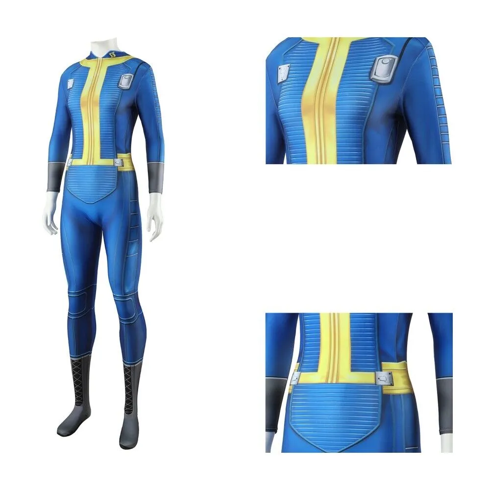 【New Arrival】Xcoser Fallout Lucy Jumpsuit Cosplay Costume Bodysuit Uniform Adult Kids Halloween Suit