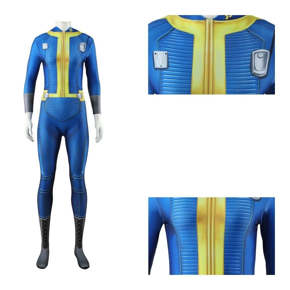 【New Arrival】Xcoser Fallout Lucy Jumpsuit Cosplay Costume Bodysuit Uniform Adult Kids Halloween Suit