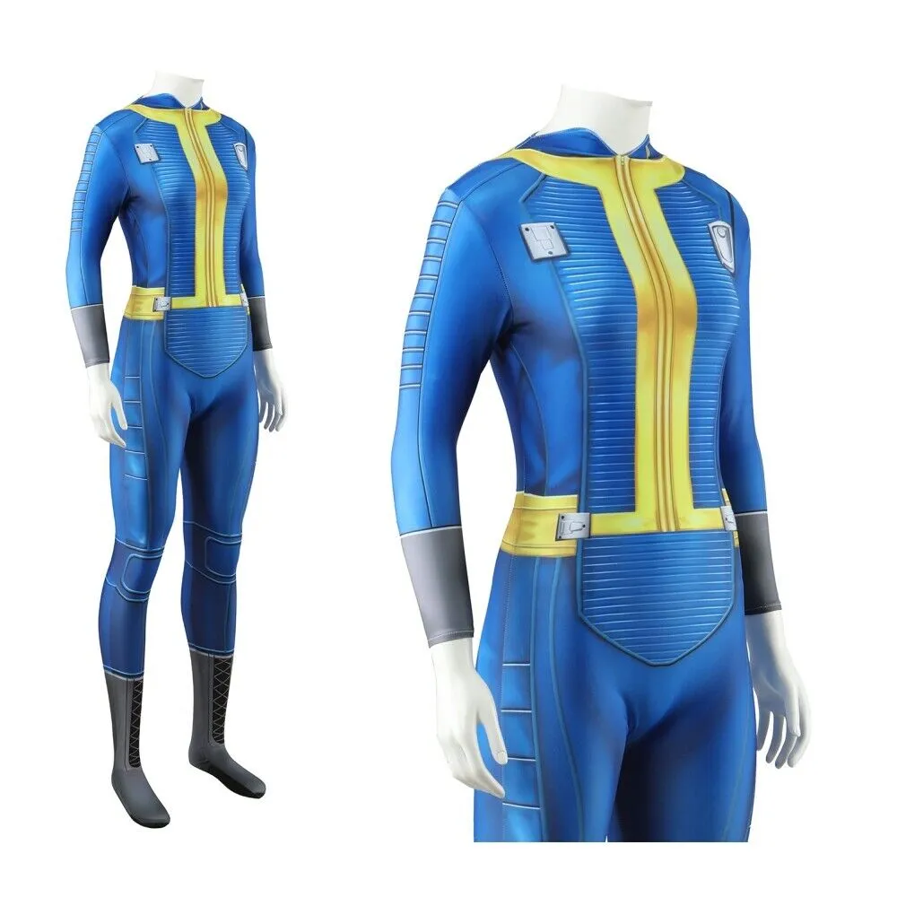 【New Arrival】Xcoser Fallout Lucy Jumpsuit Cosplay Costume Bodysuit Uniform Adult Kids Halloween Suit