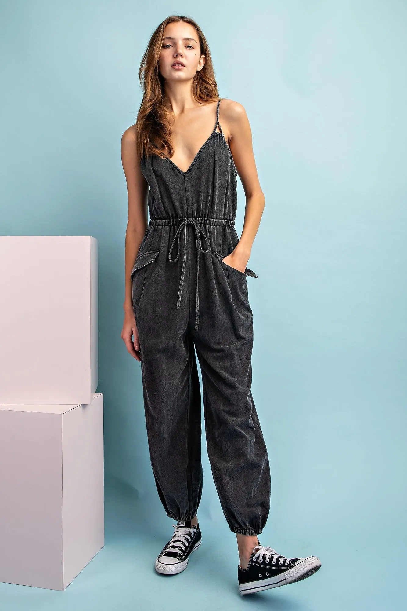 Only Prettier Ash Black Jumpsuit