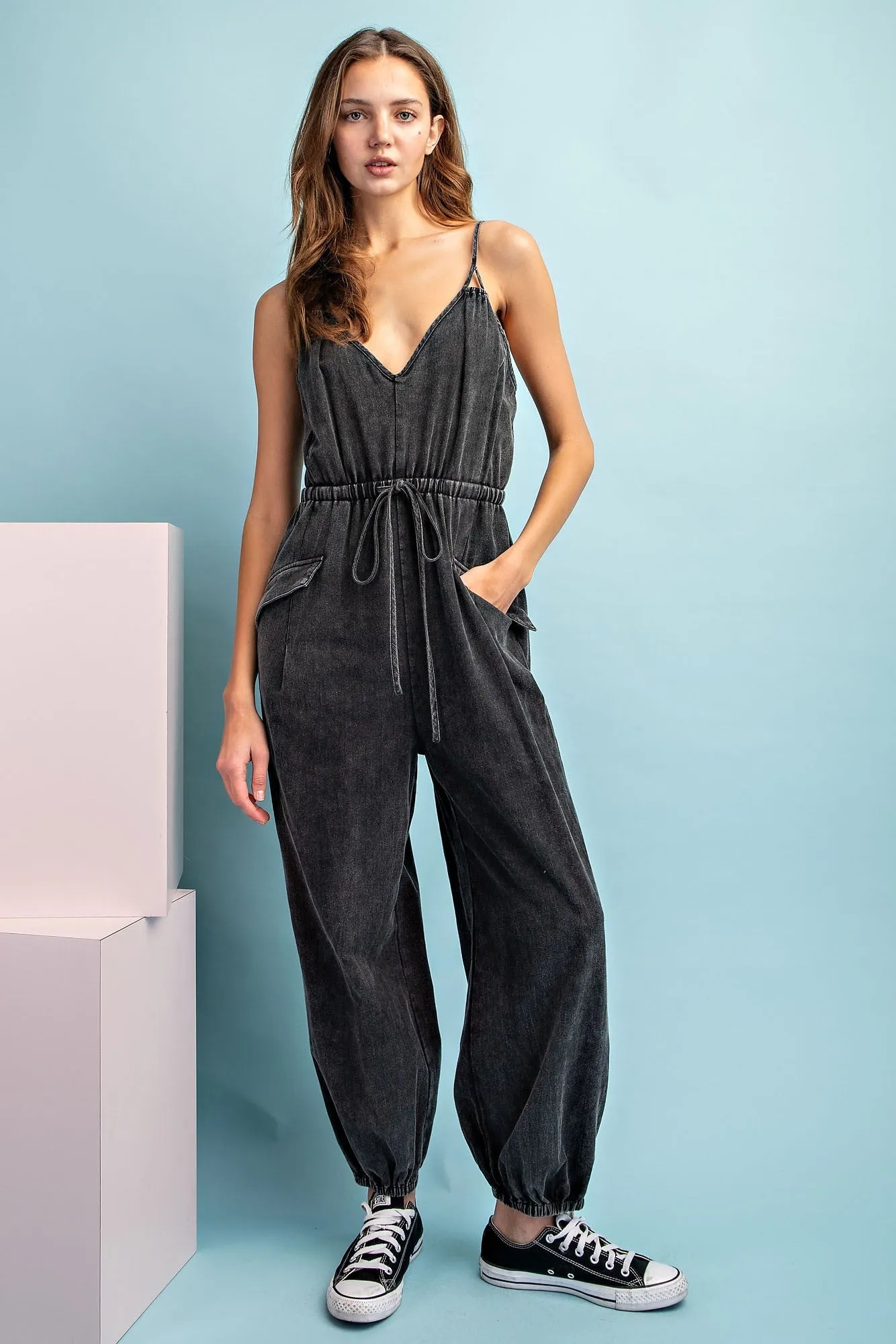 Only Prettier Ash Black Jumpsuit