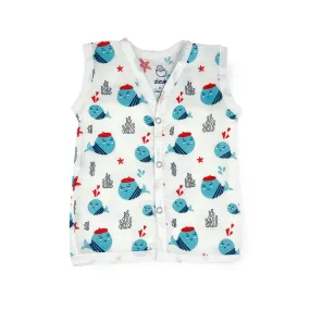 Organic Cotton Muslin Jabla -Fish