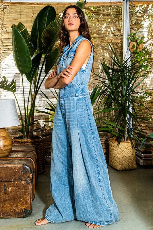 Overflow Denim Jumpsuit