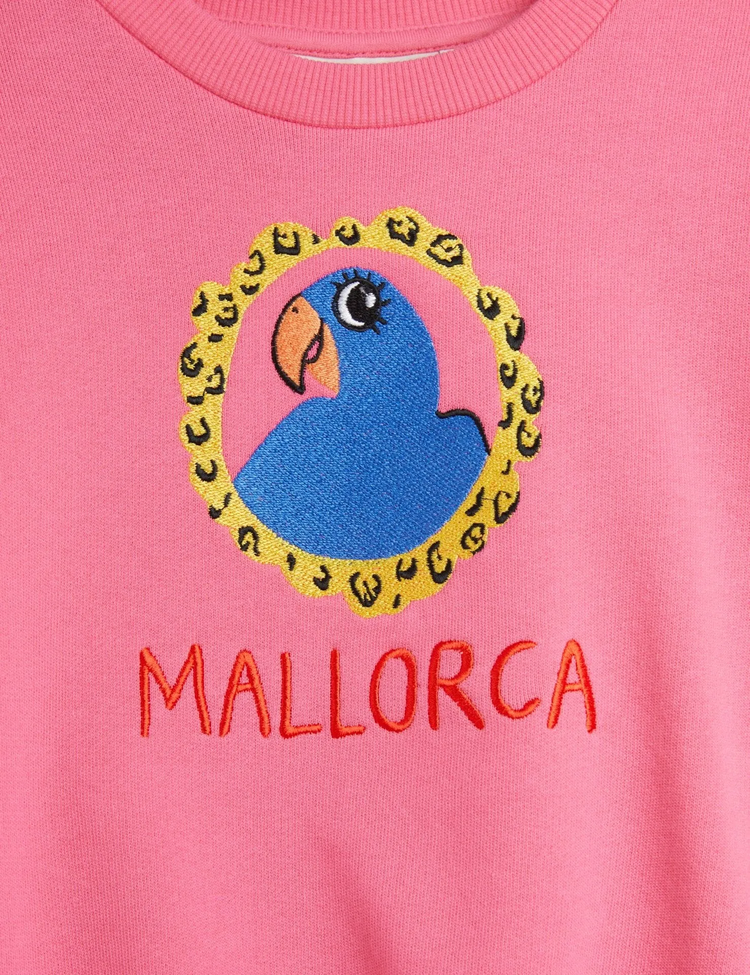 Parrot Embroidered Sweatshirt | Pink