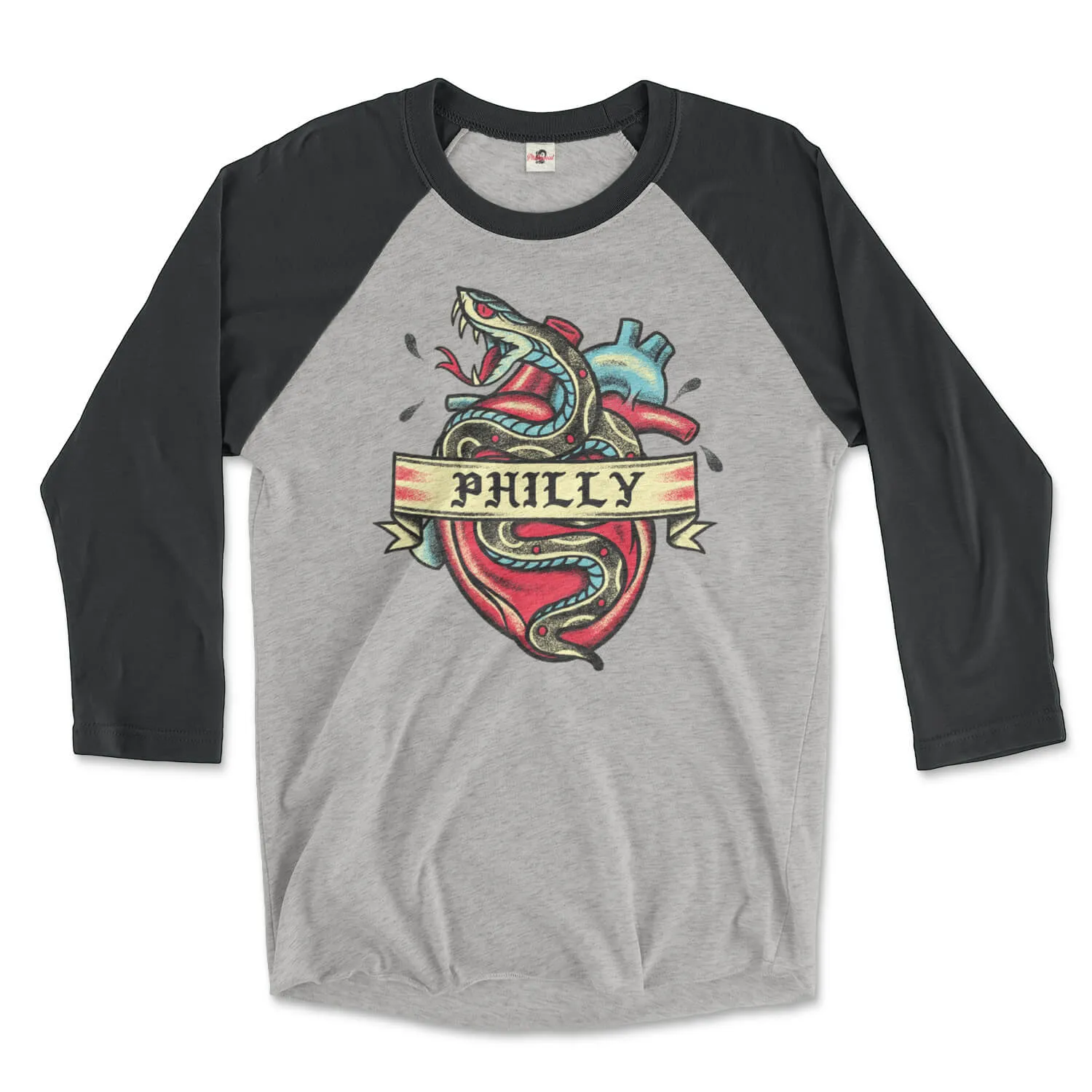 Philly Snake Tattoo Raglan Tee