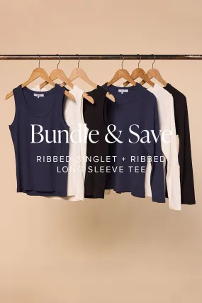 Ribbed Singlet   Long Sleeve Tee Bundle