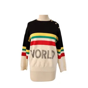 Sandro 'World' Multi-coloured Knit Sweater | Pre Loved |