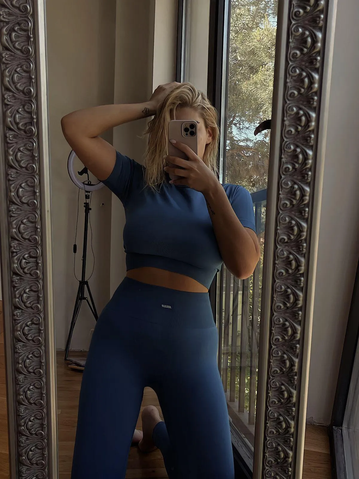 Seamless Crop Top Blue