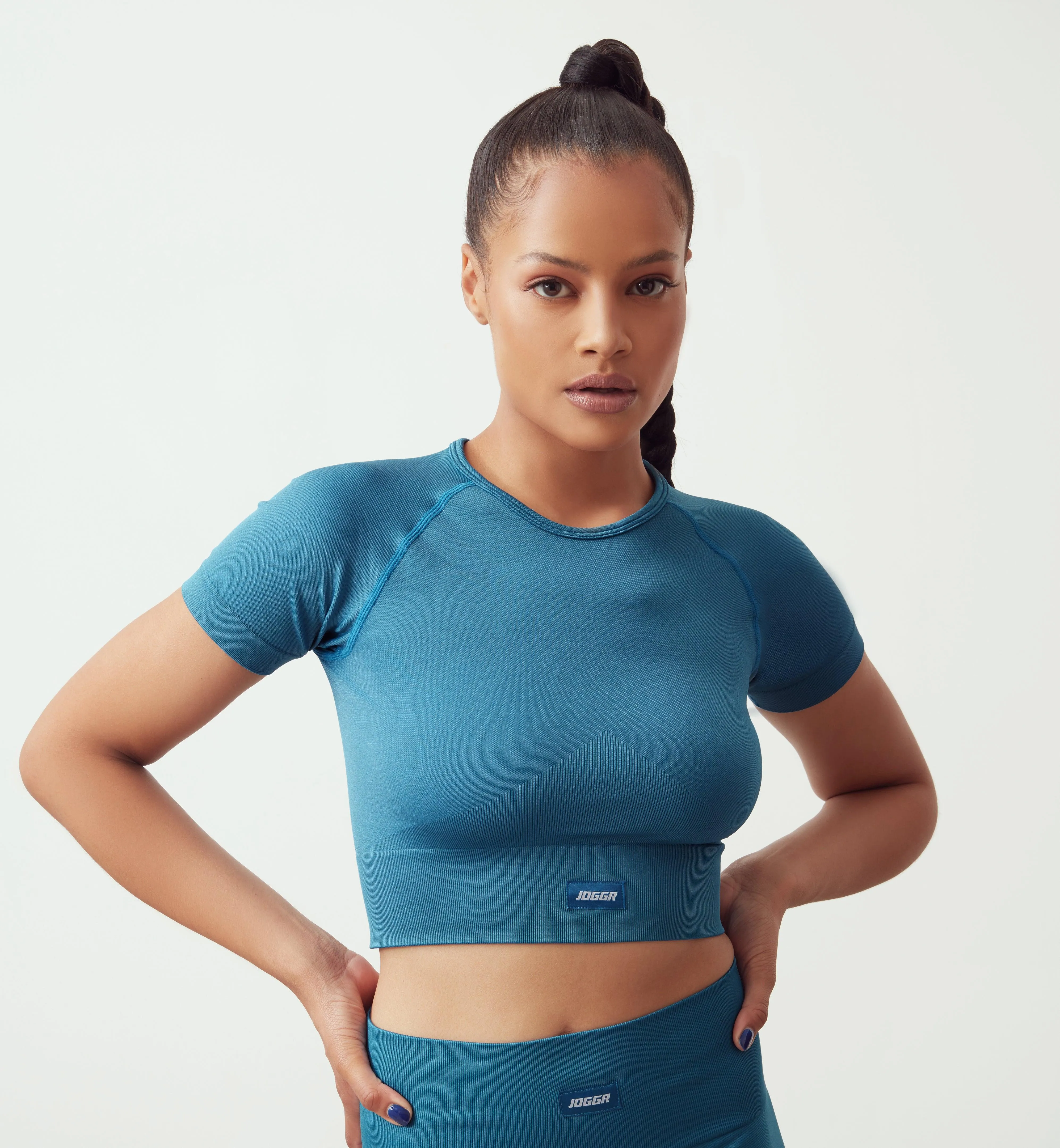 Seamless Crop Top Blue