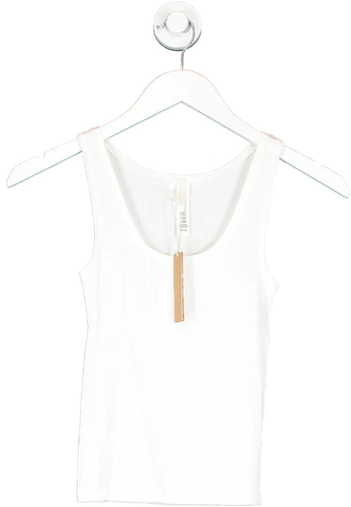 SKIMS White Soft Lounge Rib Tank UK S