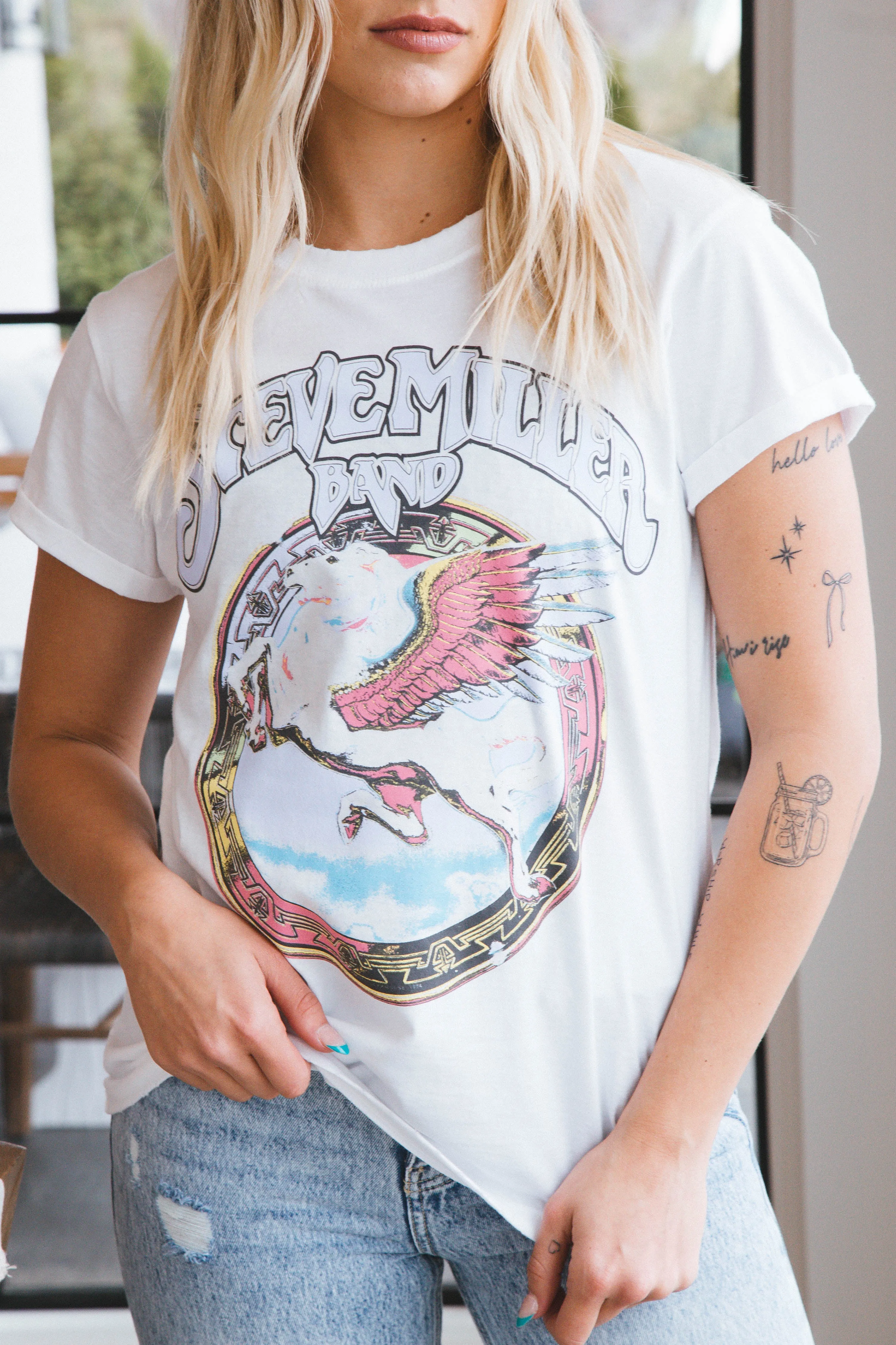 Steve Miller Band Tee, White | Recycled Karma