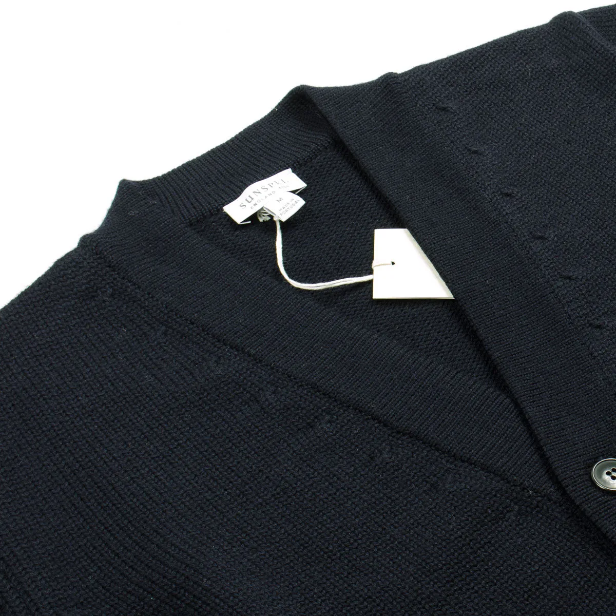 Sunspel - Merino Long Sleeve Cardigan - Navy