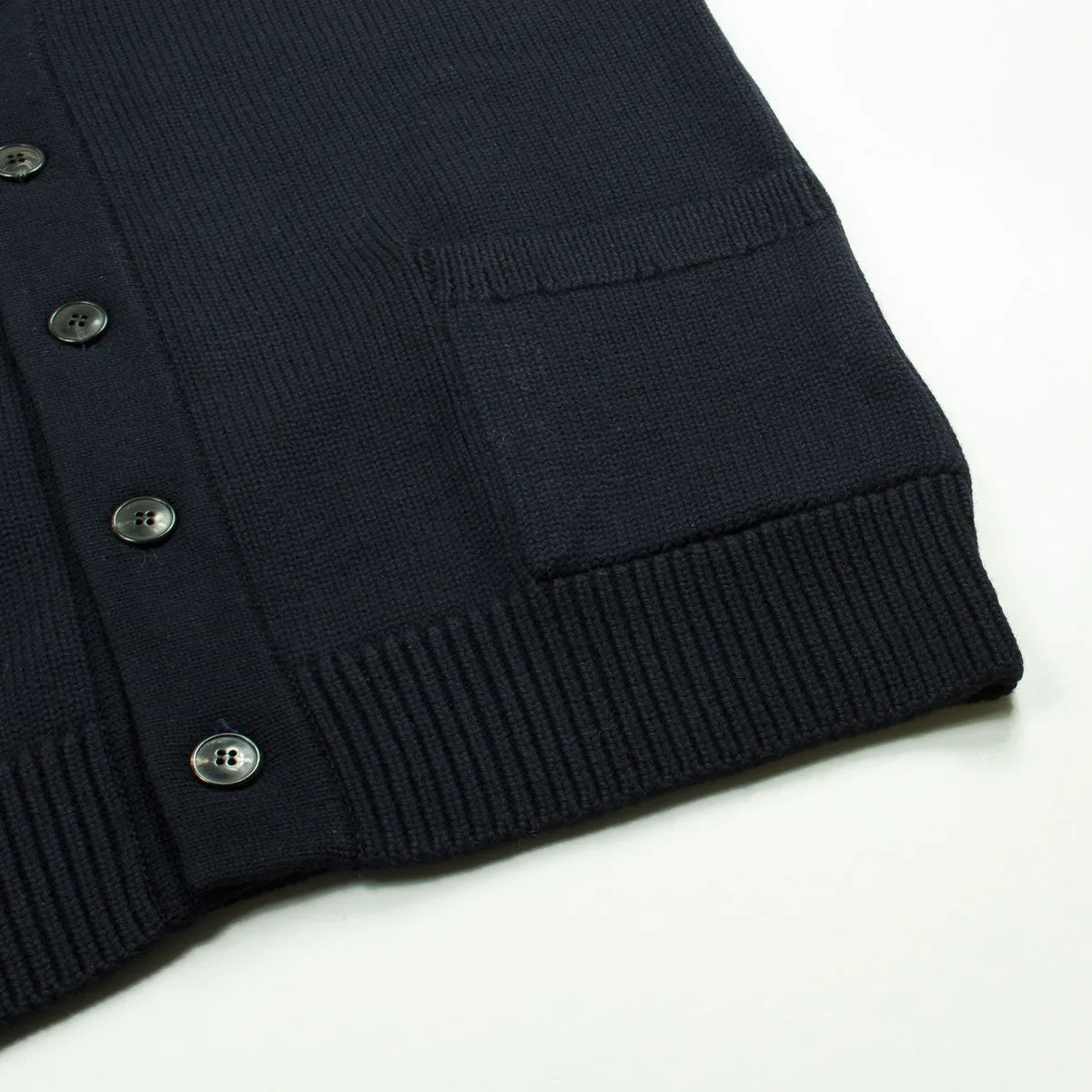 Sunspel - Merino Long Sleeve Cardigan - Navy